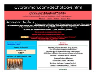 Cybraryman.com/decholidays.html
 