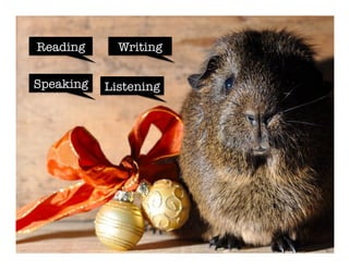 Listening
Reading
 Writing
Speaking
 