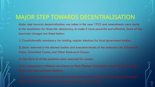 Democratic Decentralisation in India: Empowering Local Governance and ...