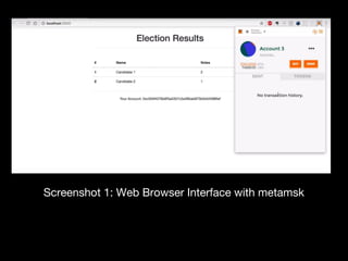 Decentralised ethereum blockchain voting application | PPT