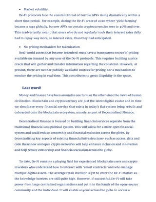 Decentralised Finance (De-Fi): Is this the future of finance? | PDF
