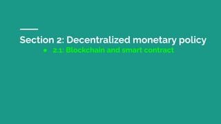 Decentralised monetary policy by Yulin Liu