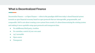 Decentralised monetary policy by Yulin Liu