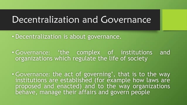 Decentralization and local governance | PDF | Business | Business and ...