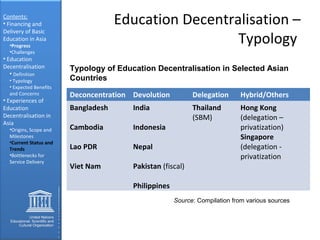 Decentralization of basic education le thu huong | PPT