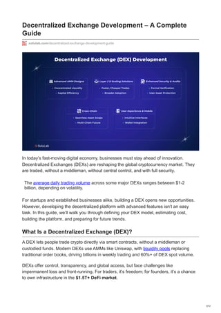 Deex Decentralized Exchange Development A Complete Guide.pdf