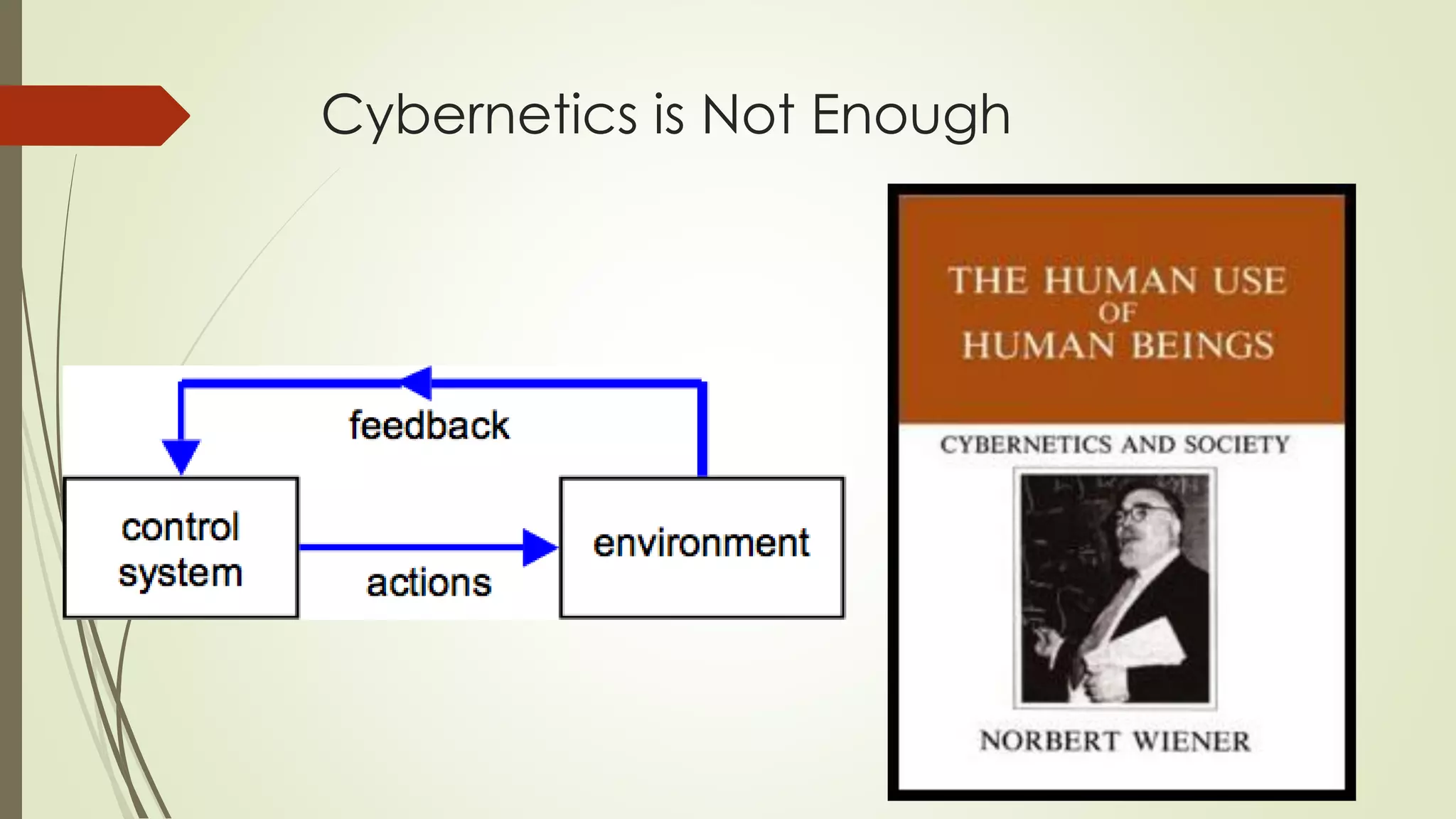 Cybernetics is Not Enough  