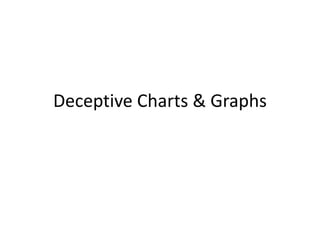 Deceptive Charts & Graphs
 