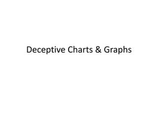 Deceptive Charts & Graphs
 