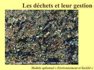 Les déchets et leur gestion Module optionnel « Environnement et Société » 