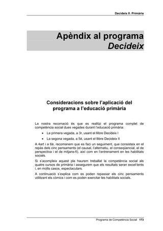 'HFLGHL[ ,, 3ULPjULD




Programa de Competència Social 
 