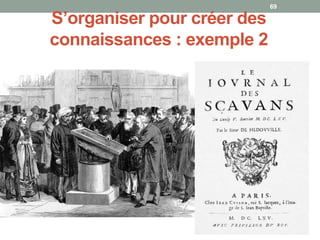 S’organiser pour créer des
connaissances : exemple 2
69
 