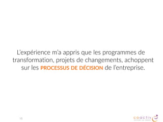 Lee modèle organisationnel hiérarchique constitue la solution
mathématique permettant de diriger le maximum de salariés avec
le minimum de managers, comme l’explique le physicien et
philosophe Marc Halévy.
10
« La hiérarchie pyramidale est la façon de relier entre eux un certain nombre de nœuds
par un nombre minimal de liens. Comme tout lien direct entre individus est, en soi, un
court-circuit subversif potentiel du pouvoir en place, quel qu’il soit, ce pouvoir a
naturellement tendance à en minimiser le nombre. » noetique.eu
 