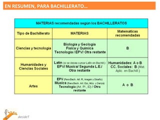 EN RESUMEN, PARA BACHILLERATO…




    decideT
 