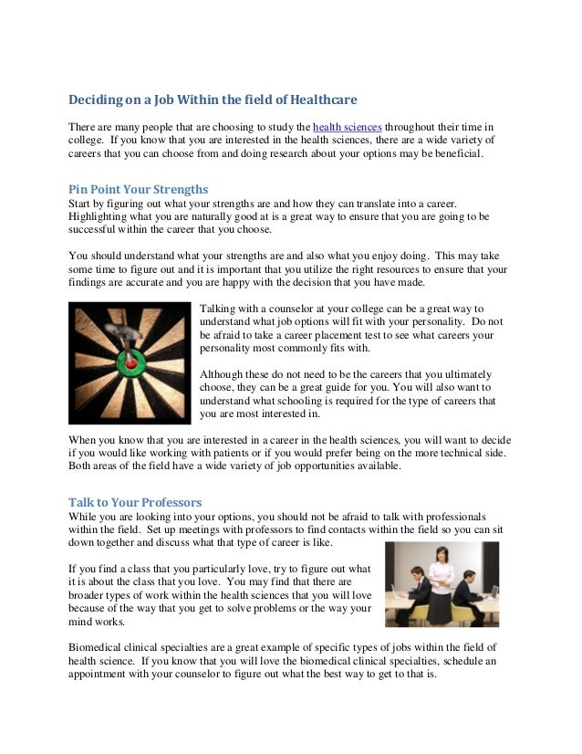 Deciding On A Job Within The Field Of Healthcarethere Are Many People That Are Choosing To Deciding On A Job Within The Field Of Healthcarethere Are Many People That Are Choosing To