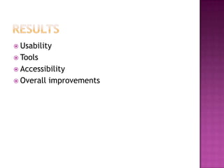 Lack of use by faculty