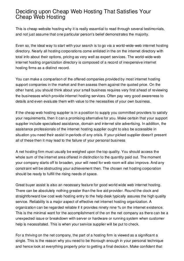 Deciding Upon Cheap Web Hosting That Satisfies Your Cheap Web Images, Photos, Reviews