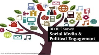 DECIDIS	
  Survey
Social Media &
Political Engagement
CC:	
  Yoel Ben-­‐Avraham,	
  https://www.flickr.com/photos/epublicist/8632456752/in/photostream/
 