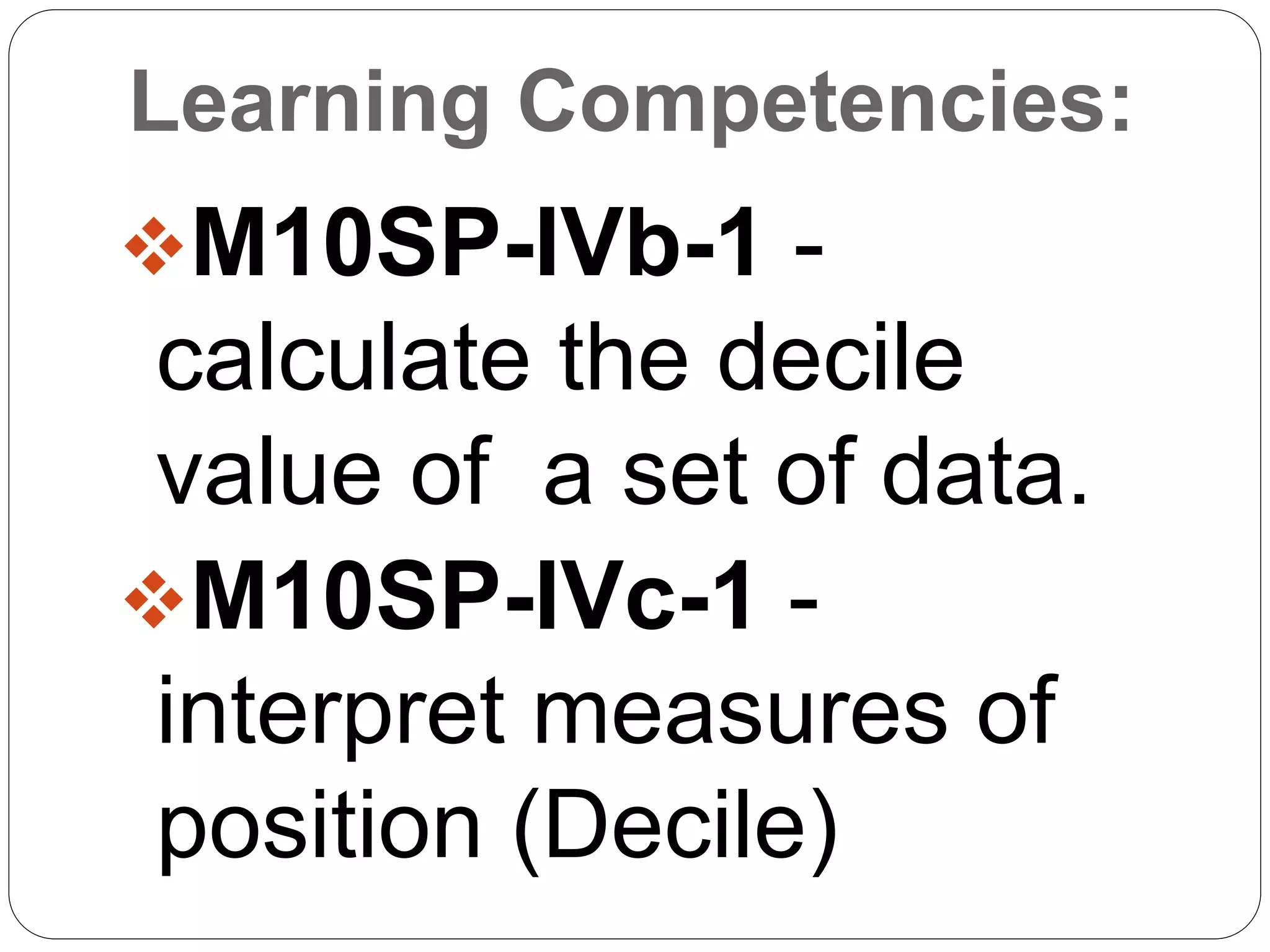 DECILE FOR UNGROUPED DATA-MOV 4 COPY.pptx