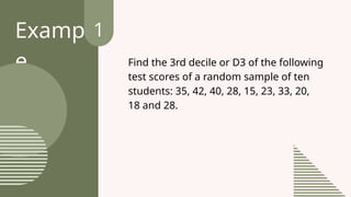 DECILE UNGROUPED.pptx MATHEMATICS GRAD10 | PPTX
