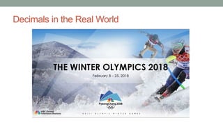Decimals in the Real World
 