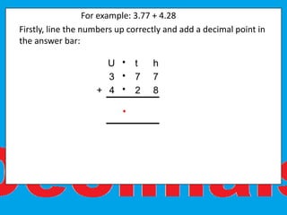 Adding Decimals | PPTX