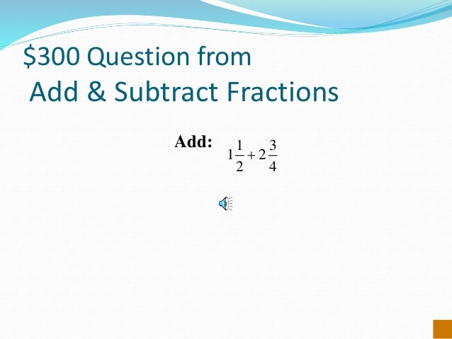 Decimal And Fraction Jeopardy A Game For Developmental Math Decimal And Fraction Jeopardy A Game For Developmental Math