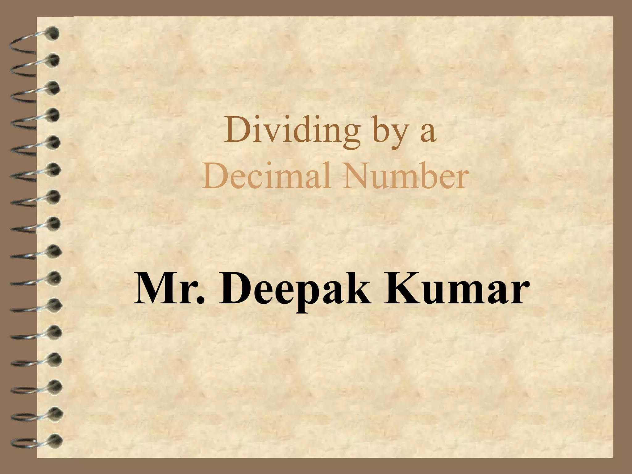 Decimal Division Ppt Decimal Division Ppt