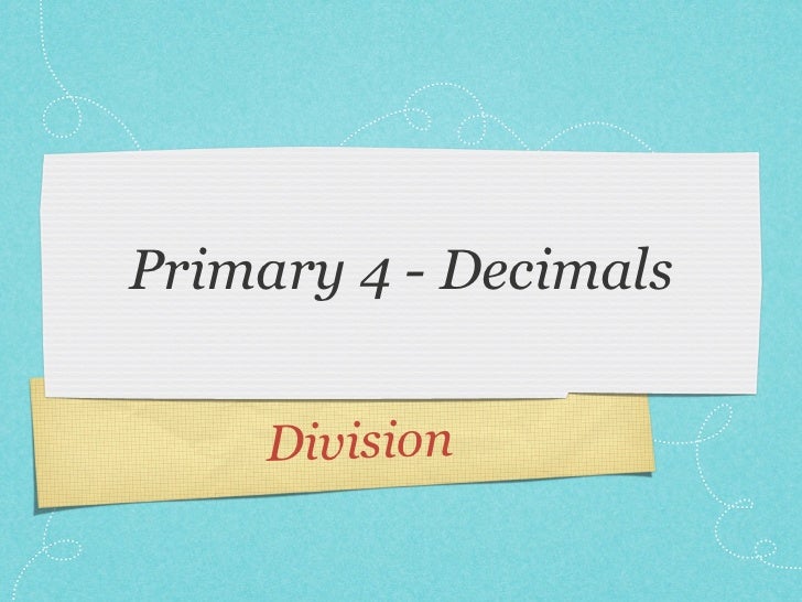 Decimal division