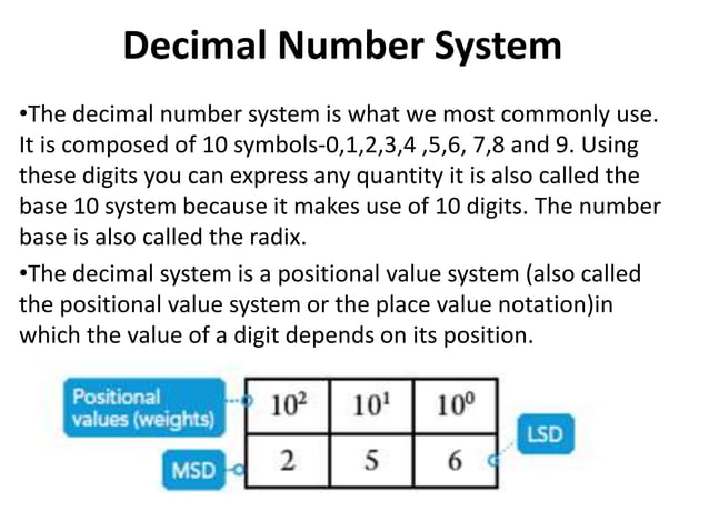Decimal number system | PPTX