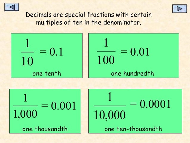 Decimals Decimals