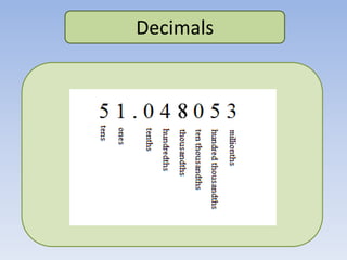 Decimals
 