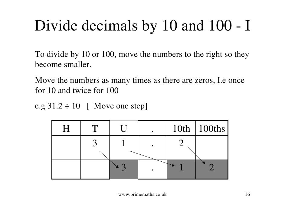 Decimals (www.primemaths.co.uk)