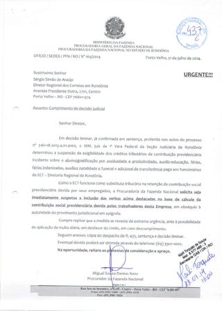 Decisão  favorável ao SINTECT/RO.