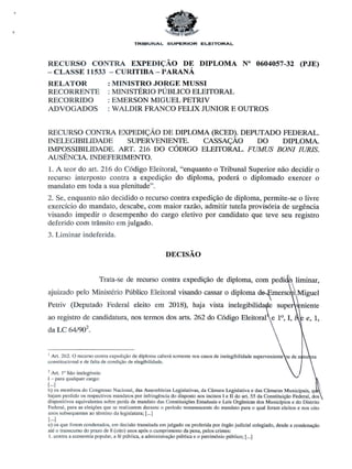 TSE nega pedidos para cassar mandato de Boca Aberta