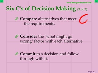 DECISION MAKING POWERPOINT | PPT