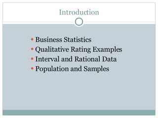 Decision Making With Statistical Data (downloadable) | PPT