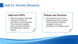 Routine Decition Decision-Making in Management 1.pdf for beginners | PDF