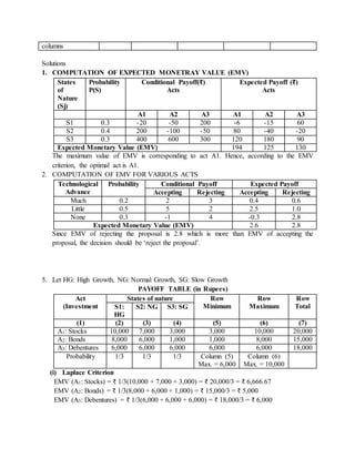 Decision analysis problems online 1 | DOCX