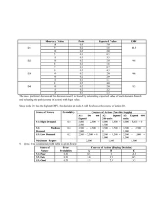 Decision analysis problems online 1 | DOCX
