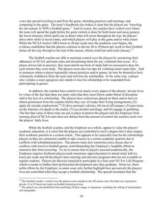 16
a two day period traveling to and from the game, attending practices and meetings, and
competing in the game. The team’...