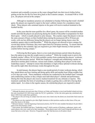 8
treatment and eventually everyone on the roster changed back into their travel clothes before
getting on the bus for the...