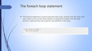 Decision and looping examples with php (WT) | PPTX