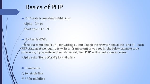 Decision and looping examples with php (WT) | PPT