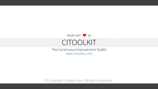 © Copyright Citoolkit.com. All Rights Reserved.
CITOOLKIT
Made with by
The Continuous Improvement Toolkit
www.citoolkit.com
 