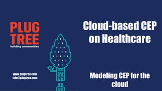 Cloud-based CEP 
on Healthcare 
Modeling CEP for the 
cloud 
www.plugtree.com 
info@plugtree.com 
 