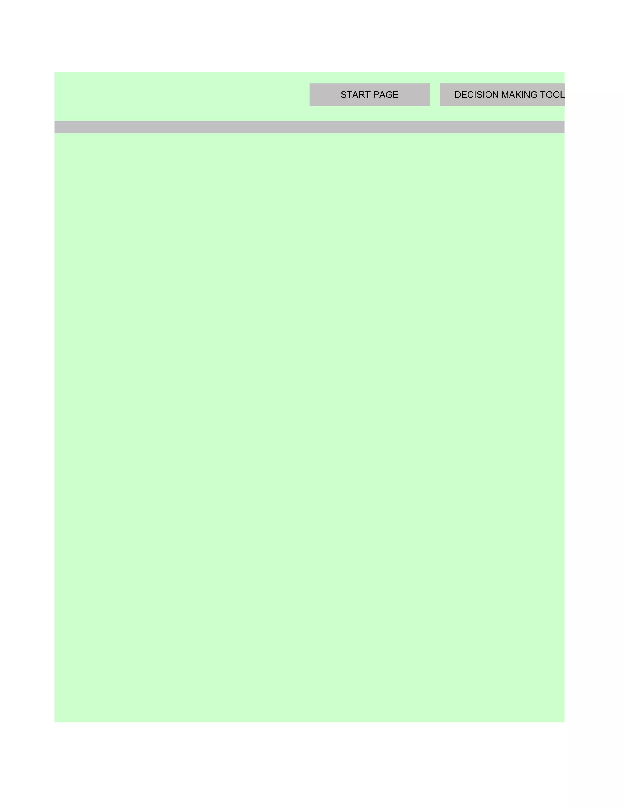 START PAGE   DECISION MAKING TOOLS
 