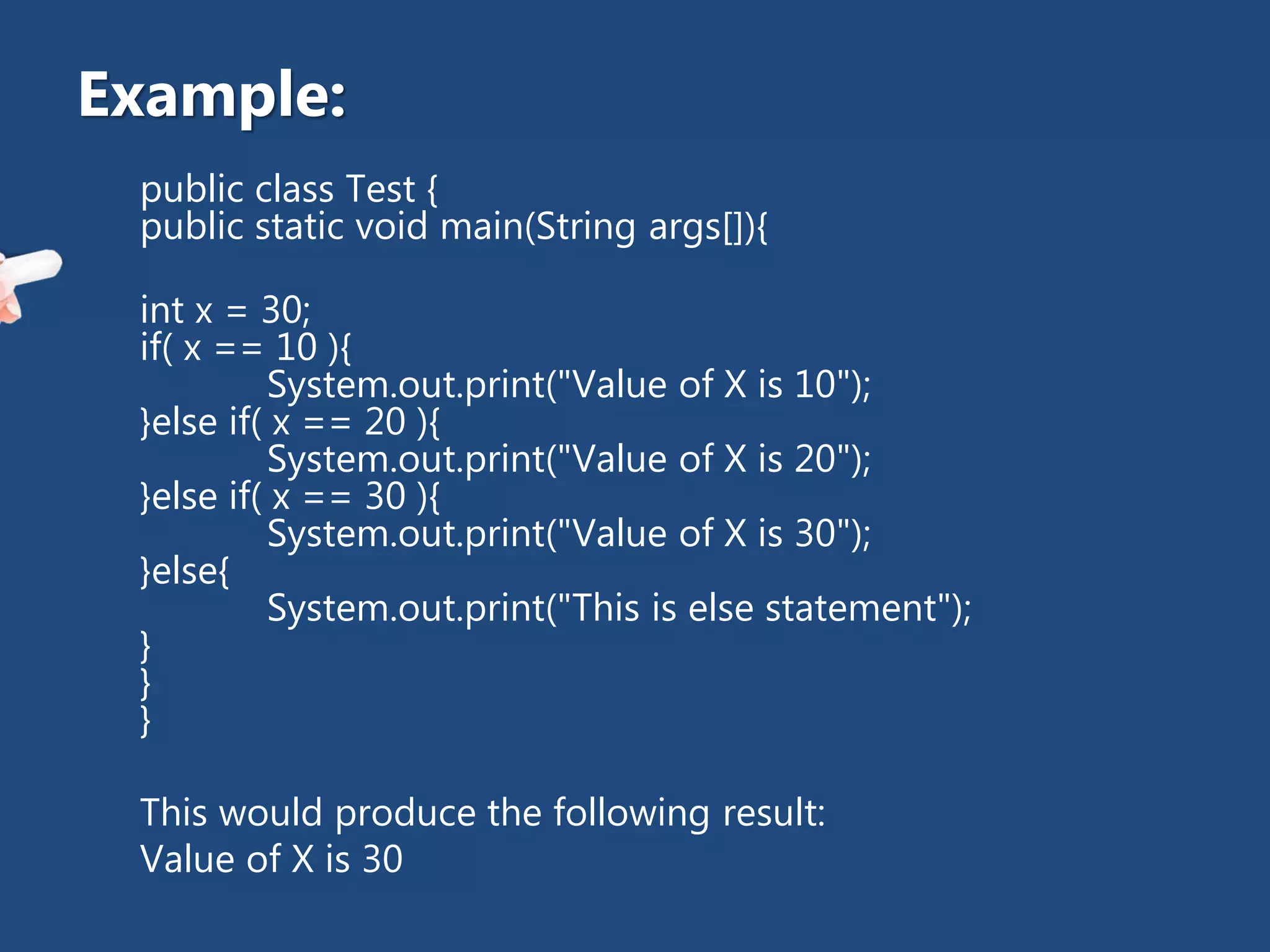 Java Decision Control | PPT