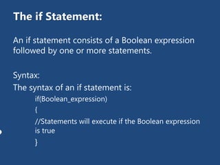Java Decision Control | PPT